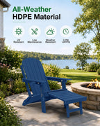 Folding Adirondack Chair for Outdoor: Sturdy Garden Chairs