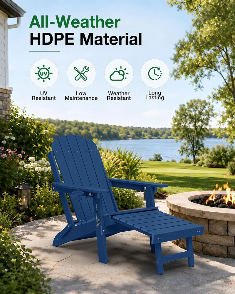 Folding Adirondack Chair for Outdoor: Sturdy Garden Chairs