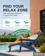 Folding Adirondack Chair for Outdoor: Sturdy Garden Chairs