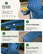 Folding Adirondack Chair for Outdoor: Sturdy Garden Chairs
