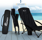 Folding Beach Chairs Foldable Camping Chair with Side (Set of 2)