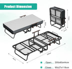 Folding Bed with 13CM Thick Mattress Adjustable