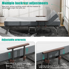 Folding Bed with 13CM Thick Mattress Adjustable