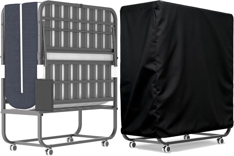 Folding Bed with Mattress for Adults Portable Roll