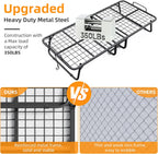 Folding Bed with Mattress Portable Foldable Guest Beds