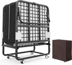 Folding Bed with Mattress Portable Foldable Guest Beds
