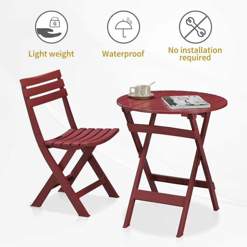 Folding Bistro Set Foldable