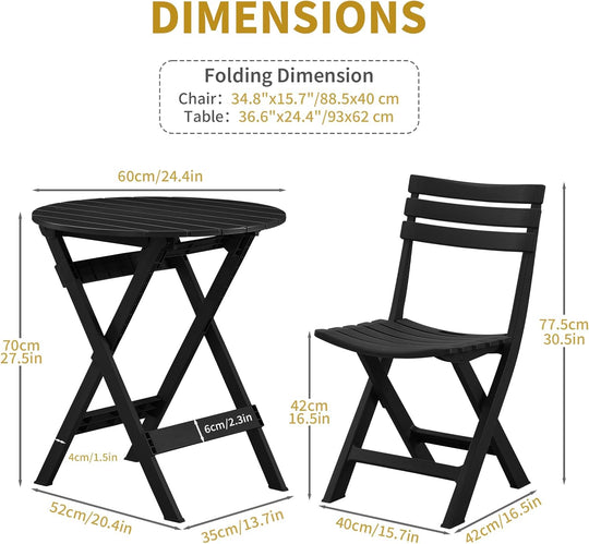 Folding Bistro Set Foldable