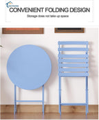 Folding Bistro Set Table Chairs (3 Piece)