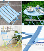 Folding Bistro Set Table Chairs (3 Piece)