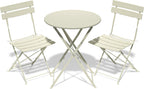 Folding Bistro Table and Chairs for Garden Foldable (Set of 2)