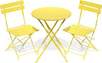 Folding Bistro Table and Chairs for Garden Foldable (Set of 2)