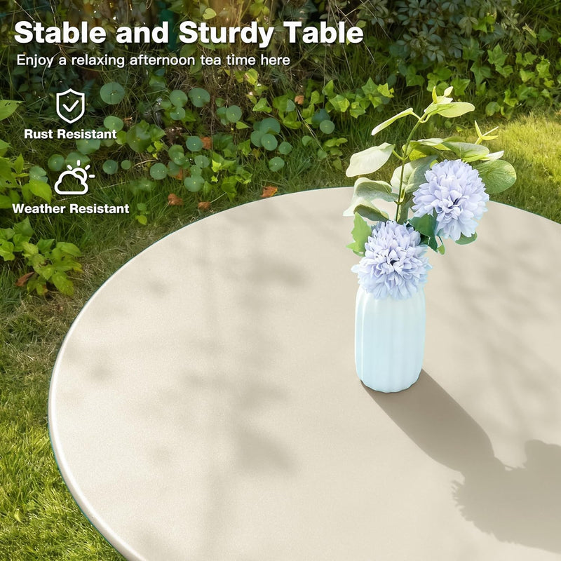 Folding Bistro Table and Chairs for Garden Foldable (Set of 2)