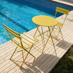 Folding Bistro Table and Chairs for Garden Foldable (Set of 2)