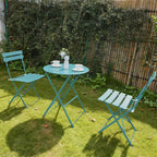 Folding Bistro Table and Chairs for Garden Foldable (Set of 2)