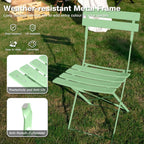 Folding Bistro Table and Chairs for Garden Foldable (Set of 2)