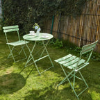 Folding Bistro Table and Chairs for Garden Foldable (Set of 2)