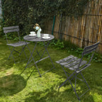 Folding Bistro Table and Chairs for Garden Foldable (Set of 2)