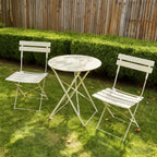 Folding Bistro Table and Chairs for Garden Foldable (Set of 2)