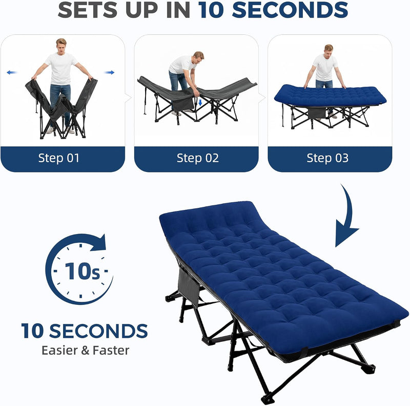 Folding Camping Bed for Adults with Mattress