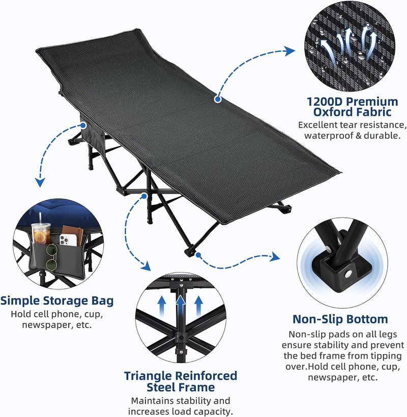 Folding Camping Bed for Adults with Mattress