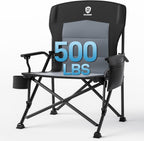 Folding Camping Chair for Adults with Adjustable Lumbar