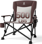 Folding Camping Chair for Adults with Adjustable Lumbar