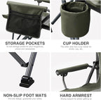 Folding Camping Chair for Adults with Adjustable Lumbar