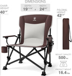 Folding Camping Chair for Adults with Adjustable Lumbar