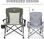 Folding Camping Chair for Adults with Adjustable Lumbar