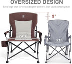 Folding Camping Chair for Adults with Adjustable Lumbar