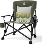 Folding Camping Chair for Adults with Adjustable Lumbar