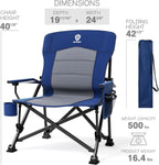Folding Camping Chair for Adults with Adjustable Lumbar