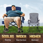 Folding Camping Chair for Adults with Adjustable Lumbar