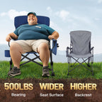 Folding Camping Chair for Adults with Adjustable Lumbar