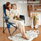 Folding Camping Chair for Adults with Adjustable Lumbar