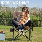 Folding Camping Chair for Adults with Adjustable Lumbar