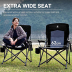 Folding Camping Chair for Adults with Adjustable Lumbar