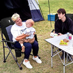 Folding Camping Chair for Adults with Adjustable Lumbar