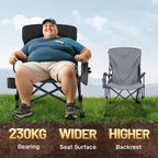 Folding Camping Chair for Adults with Adjustable Lumbar