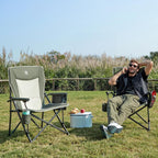 Folding Camping Chair for Adults with Adjustable Lumbar