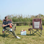 Folding Camping Chair for Adults with Adjustable Lumbar