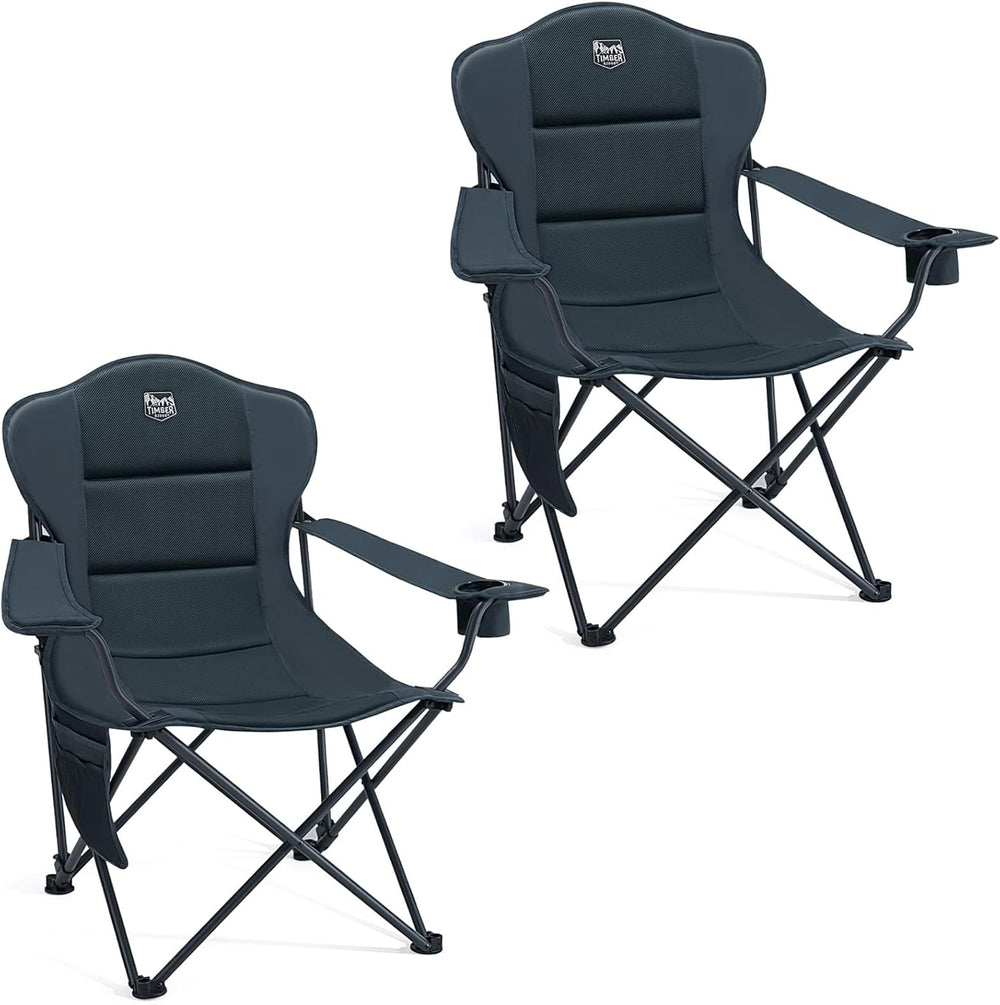Folding Camping Chair Lightweight Recliner with Adjustable (Set of 2)