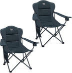Folding Camping Chair Lightweight Recliner with Adjustable (Set of 2)