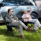 Folding Camping Chair Lightweight Recliner with Adjustable (Set of 2)