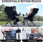 Folding Camping Chair Lightweight Recliner with Adjustable (Set of 2)