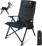 Folding Camping Chairs 2 Set for Adults Adjustable