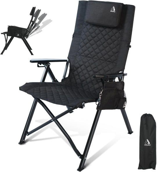 Folding Camping Chairs 2 Set for Adults Adjustable