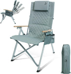 Folding Camping Chairs 2 Set for Adults Adjustable