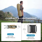 Folding Camping Chairs 2 Set for Adults Adjustable